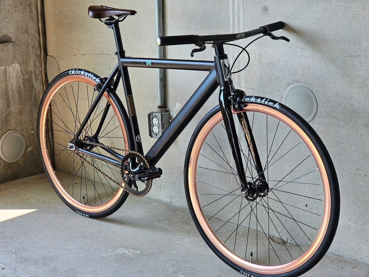 INFINI Single Speed Bike Midnight Black Light-Weight XFIXXI