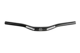 Ardently 31.8mm black short riser handlebar for fixed gear bikes, 480mm width, made of aluminum alloy