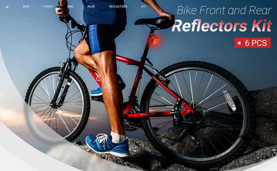 Set of Bicycle Reflectors high-brightness Convenient - Main Image