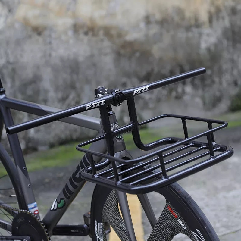 Aluminum One-piece City Bike Handlebar Basket Carrier Bicycle