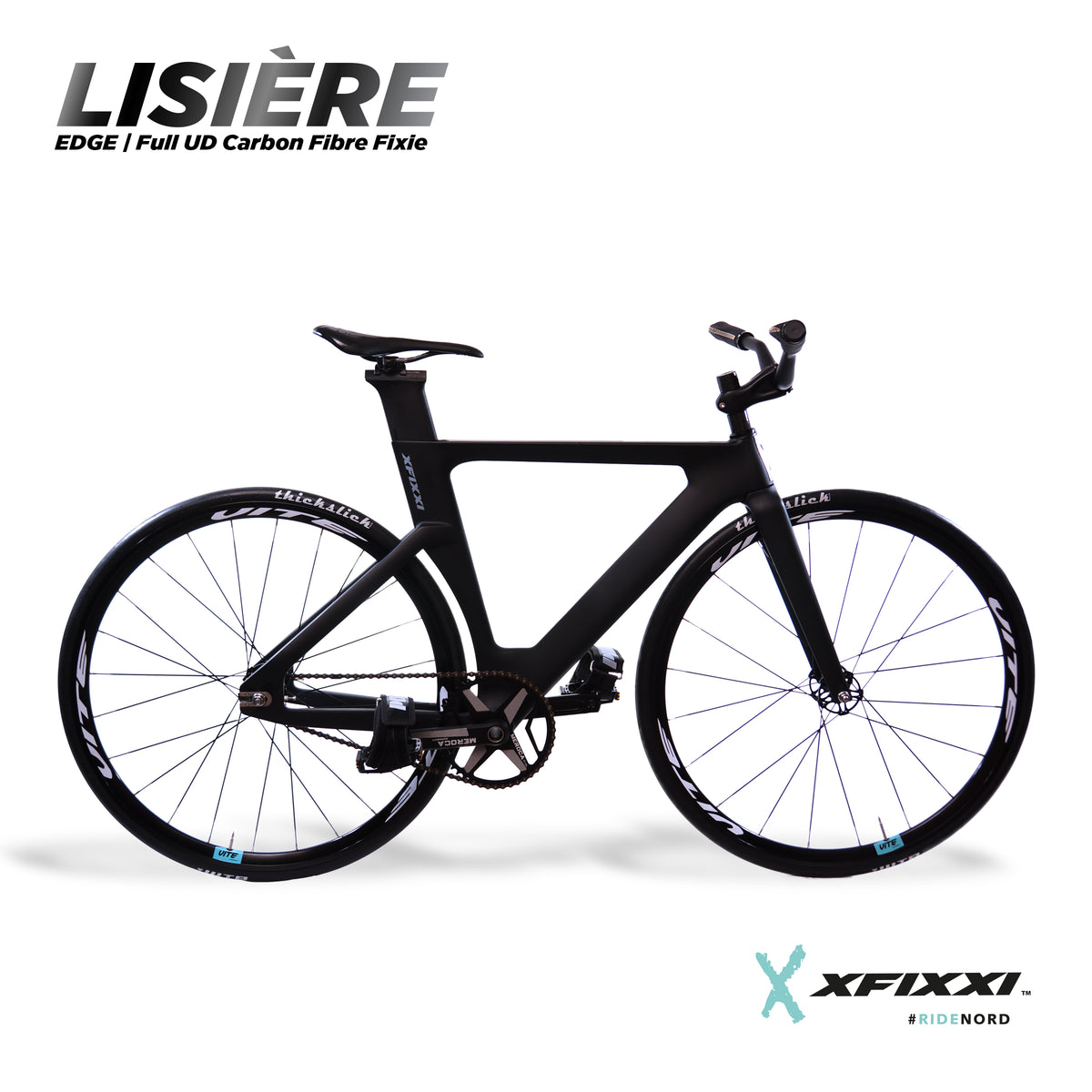 carbon fixed gear bike Lisière (EDGE) Full UD Carbon Fibre Fixie Bike
