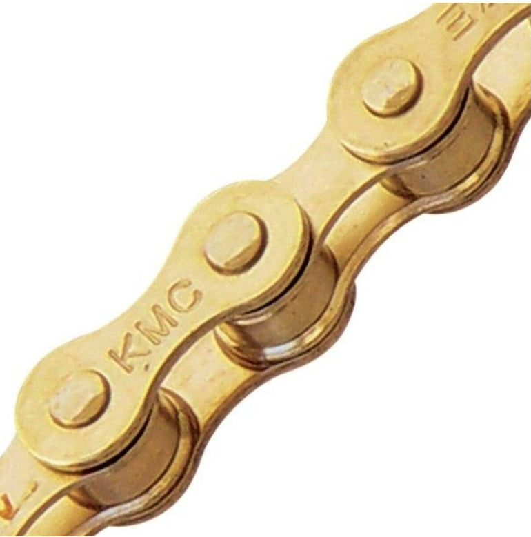 Catena KMC S1 Gialla Monovelocità – 1/2 X 1/8 112 Maglie Per Fixie E Pista