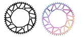 Oil Slick Finish Staggered Teeth Single Speed Chain Ring