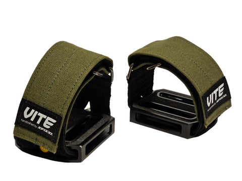 bicycle pedals with straps XFIXXI VITE Dual-Buckle Nylon Pedal Straps | Fixed-Gear & Single-Speed