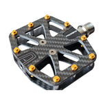 Carbon Titan Pro Bike Pedals – 3K Carbon Fiber & Titanium | Dual-Sided