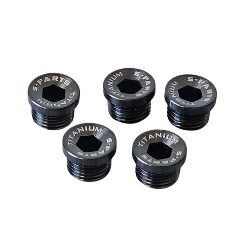 ITAN Series Chainring Face Bolts – 5pcs Titanium Set for M10 Crank Hardware