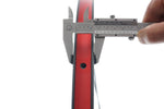 Measuring XFIXXI 700C wide profile 40mm deep dish rim with caliper.