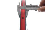 Measuring XFIXXI 700C wide profile 40mm deep dish rim with caliper.