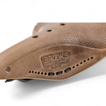 Brooks B17 Softened Leather Saddle – close-up detail of logo and rivets