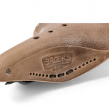 Brooks B17 Softened Leather Saddle – close-up detail of logo and rivets