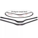 3K Carbon Riser Handlebar | T800 Carbon Fiber | High Gloss Finish