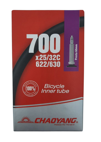 Chaoyang 700c Inner Tube (25-32C) – 60mm Presta Valve | Road, Fixie, Hybrid, Urban Bikes