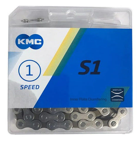 KMC S1 SILVER 1/2” x 1/8” x 112 links-Bicycle Chain