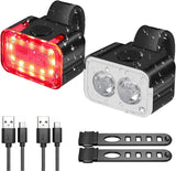 L6 Rechargeable 500 Lumen Front and Rear LED light Combo - by xFixxi