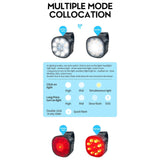 Q9 USB-Rechargeable Front & Rear Bike Light Set – IP65 Waterproof, USB-C