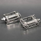 MKS Aylvan Road Bike Pedals – Silver Edition | Fixie, Track, Commuter Use | Toe Clip Compatible