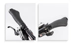Ergonomic bike grips with anti-slip surface and lock rings