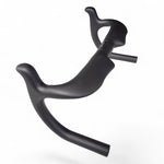 Matte black carbon track bike handlebar with aero profile