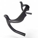 Matte black carbon track bike handlebar with aero profile