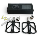 Quick release bike pedals with aluminum alloy body and 9/16 inch thread