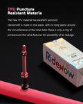 RideNow TPU Inner Tube – Lightweight, Puncture-Resistant with Red Aluminum Valve Stem