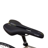 Selle Royal Memory Foam Comfort Saddle installed on a bicycle, designed for comfortable road cycling, commuting and everyday riding