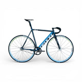 XFIXXI VÉLO VITE Low Pro Track Bike Side View in Blue and Black