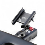 AeroLink OneMount securely holding a phone and GoPro on a bicycle handlebar