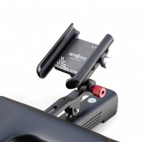 AeroLink OneMount securely holding a phone and GoPro on a bicycle handlebar