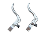aluminum alloy single speed bike brake levers in silver