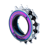 Ardently 108 Click loud single speed freewheel with oil slick finish and 9 pawl high engagement system