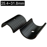 Black aluminum handlebar shim adapter for 25.4mm handlebar and 31.8mm stem