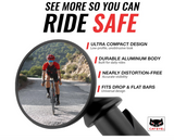 CATEYE BM-45 bike mirror showing rear visibility and safer urban cycling awareness