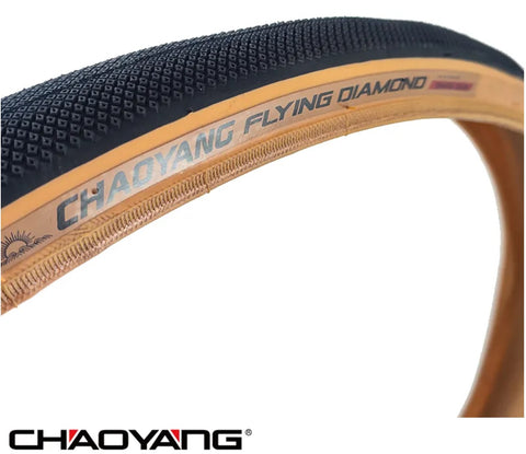 CHAOYANG Flying Diamond Ultralight Tan Wall Gravel Folding Tire - by xFixxi