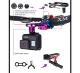 Installation guide for CNC Alloy Multi-Mount Computer Bracket with forward extension and dual mount design.