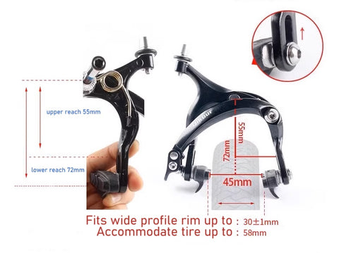 Cyclocross Long Reach Rim Brake Caliper - by xFixxi