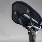 Underside view of saddle and rails on XFIXXI Première V3 Carbon Limited Edition bike