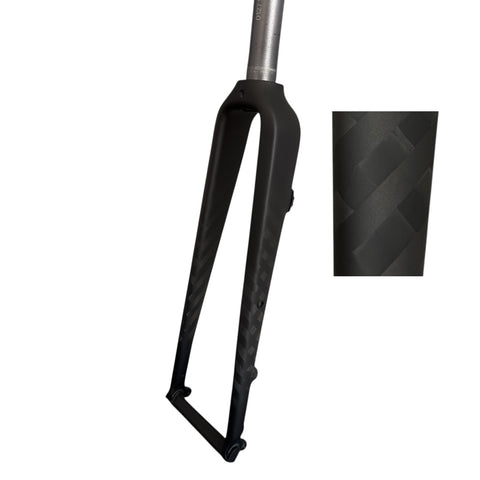 Full view of XFIXXI GRAVITAS PRO 12K Carbon Fork in matte black