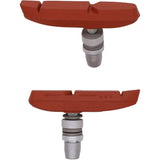 Kool-Stop Supra 2 Salmon V-brake pads with threaded mounting hardware