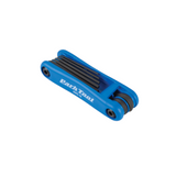 Side view of Park Tool AWS-10 fold-up hex wrench set in blue