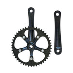 Close-up of XFIXXI 165mm Fixed Gear & Single Speed Crankset installed on bik