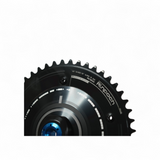 Rinpoch RC3230 Hollowtech track crankset with 144BCD chainring-side view