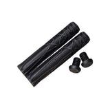 Silicone Impact Guard Fixed Gear Bike Grips with Rubber Bar Ends - Black