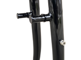 XFIXXI steel fork dropout detail with 100mm hub spacing