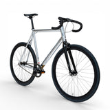 XFIXXI Premiere V3 62 XL Vibranium metallic finish fixed gear bike angled view
