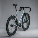 XFIXXI Première V3 Carbon Limited Edition VITE Turbine carbon fixed gear bike in Vibranium – angled view
