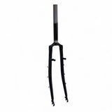 XFIXXI steel tracklocross cyclocross fork angled view showing fork shape and clearance