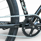 Aluminum crankset and chainring on XFIXXI TrackloX single speed bike