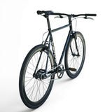 Front angle view of XFIXXI TrackloX chromoly single speed bike