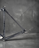 Rear triangle view of XFIXXI VELO Pursuit aluminum track frameset